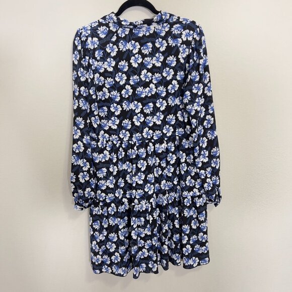 947 Diane Von Furstenberg Romi tiered floral-print crepe mini dress Size 10 - Picture 4 of 4